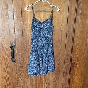 Old Navy Navy Blue Floral Midi Dress